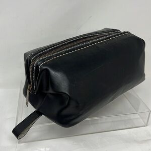 Tuffo Vintage Leather Toiletry Travel Dopp Zip Bag